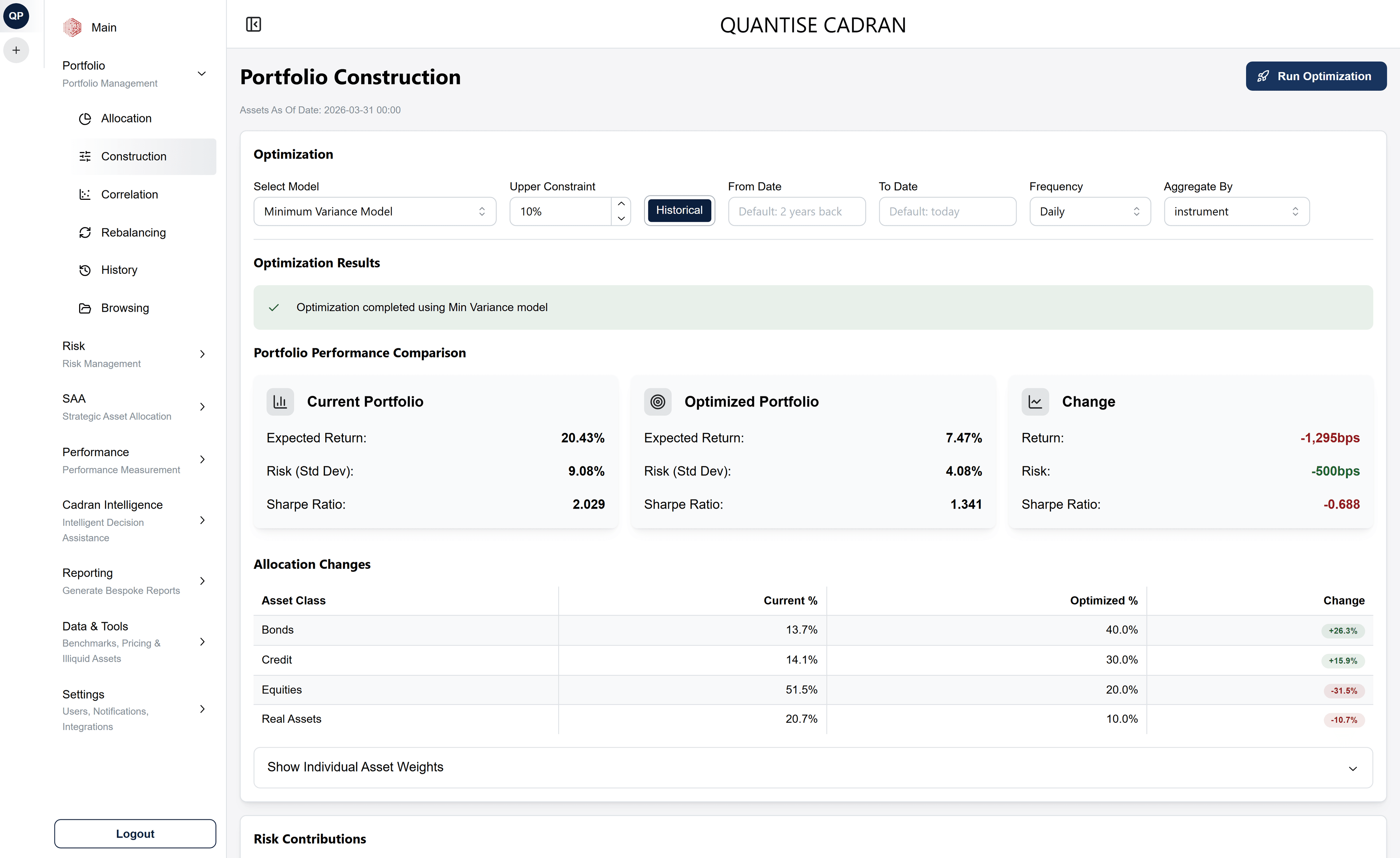 Portfolio Construction and Optimisation