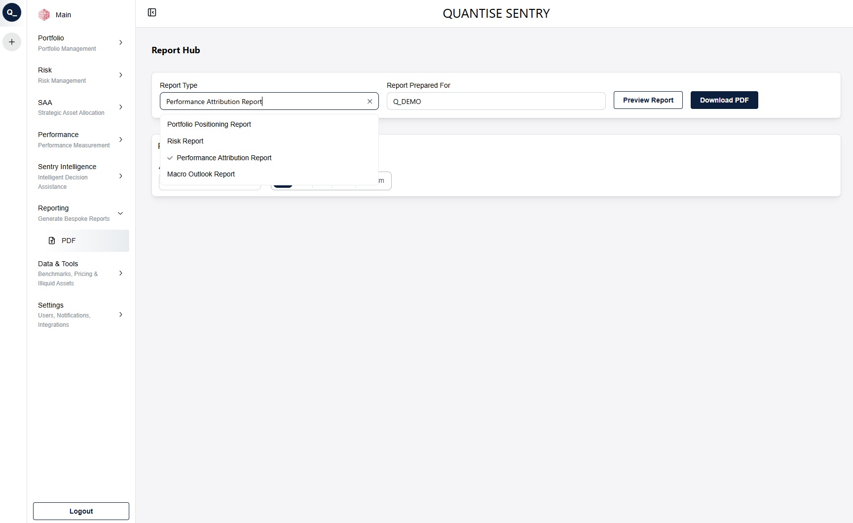 Report Hub Dashboard